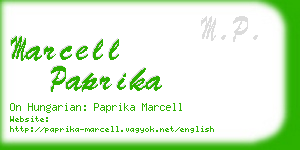 marcell paprika business card